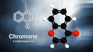 Chromone 3D Molecule structure C9H6O2 14benzopyrone [upl. by Rosabella70]