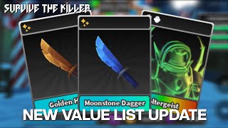 🔪New Value List Update📈  Survive The Killer [upl. by Minnie]