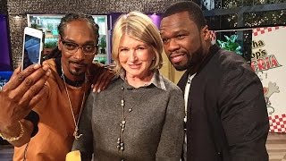 Martha Stewart Hangs With 50 Cent On Set of New Cooking Show With Snoop Dogg [upl. by Marrilee]