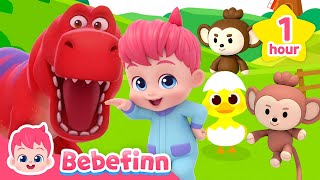 Best Trex and Animal Friends Song for Kids  Bebefinn Fun Nursery Rhymes Compilation [upl. by Nosimaj426]