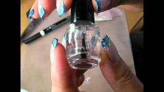 Liner metallic blue  stamping P21  stylo nail art peggy sage [upl. by Adamson]