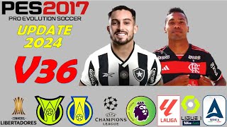 MEGA ATUALIZAÇÃO PES 2017  PATCH BMPES 2024 [upl. by Lerat629]