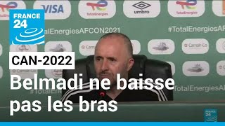 CAN2022  lentraîneur algérien Djamel Belmadi réagit après la défaite des Fennecs [upl. by Eittam]