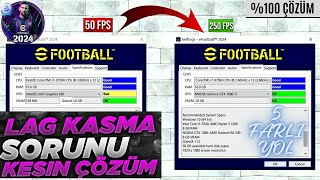 eFootball 2024 LAGDÜŞÜK FPS VE KASMA SORUNU ÇÖZÜMÜ efootball2024 futbol [upl. by Arbmik]