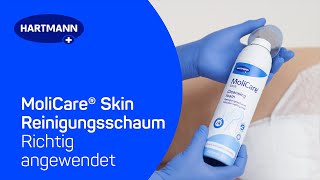 MoliCare® Skin Reinigungsschaum richtig angewendet – speziell bei Stuhlinkontinenz [upl. by Truk142]