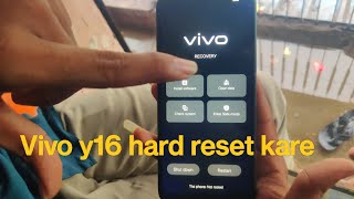 how to hard reset Vivo y16  Vivo y16 hard reset kese kare ma mobaile [upl. by Bo]