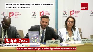 Forum OMC  Question clé d’Ecofin sur le commerce africain posée à Ralph Ossa [upl. by Arman]