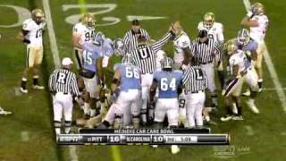 2009 Meineke Car Car Bowl UNC v Pitt 3Q play five [upl. by Nnylear516]