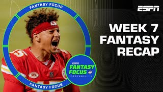 Week 7 Fantasy Focus Recap  Fantasy Focus 🏈 [upl. by Elynad]