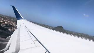 Delta B737900 Takeoff from Aruba [upl. by Dinse]