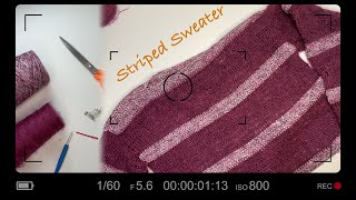 Crochet Striped Sweater Tutorial  Beginner Friendly [upl. by Thordis]