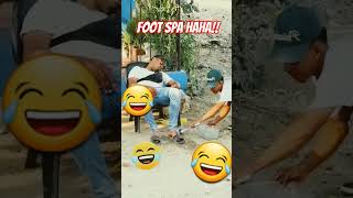 Funny Video Foot Spa time fyp shorts viralvideo foryou reels [upl. by Ateekram92]