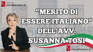 quotMerito di essere italiano” dell’avv Susanna Tosi è disponibile su Amazon [upl. by Kinney]