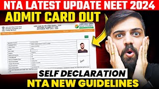 NEET Admit Card 2024 Complete Details and NTA Guidelines For NEET 2024 ✅ [upl. by Crandall]