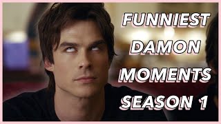 Funniest Damon Salvatore Moments  Season 1 [upl. by Zanlog]