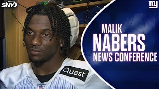 Malik Nabers talks new jersey number playing with Daniel Jones  SNY [upl. by Neufer]