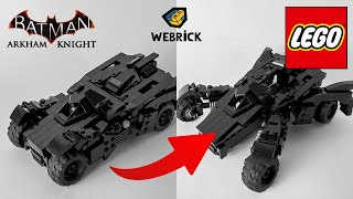 Arkham Knight Batmobile V4 with combat mode  LEGO MOC also trying WeBrick pieces [upl. by Uria]