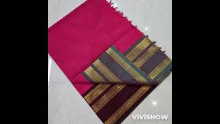 Kanchi cotton zary border sarees with running blouse whatsapp 91605 388991080ship [upl. by Eirhtug]