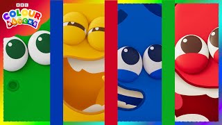 Red Blue Yellow amp Green  FULL EPISODE Compilation  Kids Learn Colours  Colourblocks [upl. by Releehw193]