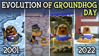 Evolution of GROUNDHOG DAY in Animal Crossing [upl. by Ylim]