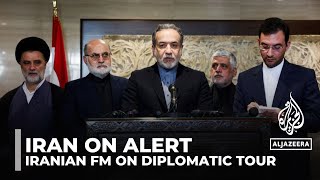 Iran boosts security at key sites after Israel attack as FM Araghchi says theyre ready for war [upl. by Hermes]