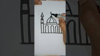 Masque drawing masjid arabic [upl. by Liew]