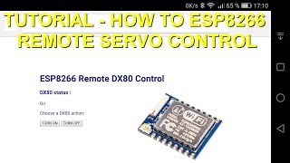 Tutorial howto  ESP8266 web server WiFi AP to remote control a servo [upl. by Bertsche]