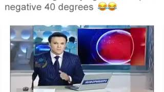 Kazakhastani reporter sounds like a diesel engine trying to start up in 40 degree [upl. by Alahcim]