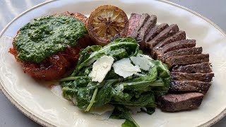 How To Make Tagliata Sliced Steak with SlowRoasted Tomatoes and Herb Sauce  Rachael Ray [upl. by Gennaro14]