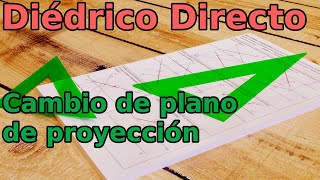 Diédrico Directo Cambio de plano de proyección [upl. by Eladnek]