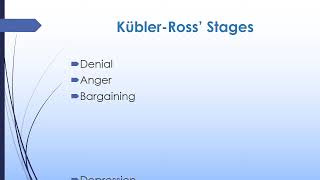 Developmental Psy  Kubler Ross [upl. by Diet]