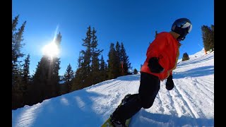 Flims Laax Talabfahrt mit dem Snowboard von Nagens nach Flims [upl. by Lezti974]