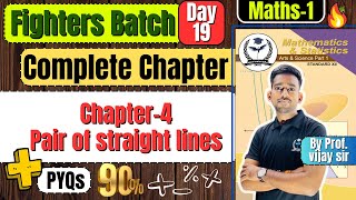 Complete Chapter 4 Pair of straight lines Class 12th Maths1 fightersbatch newindianera [upl. by Ekaterina]