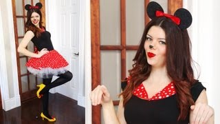 DIY MINNIE MOUSE HALLOWEEN COSTUME  NO SEW [upl. by Aivatra]