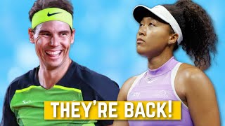 Rafa Nadal amp Naomi Osaka reveal COMEBACK plans for 2024 [upl. by Phia]