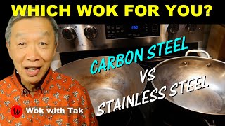 CARBON STEEL versus STAINLESS STEEL WOKS Which one is right for you [upl. by Ylrad625]