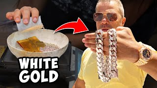 Making a White Gold Cuban Chain – This Process is Insane [upl. by Anifesoj]