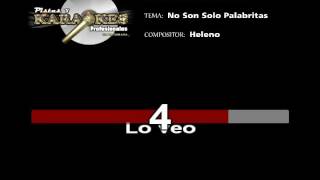 NO SON SOLO PALABRITAS Heleno KARAOKE [upl. by Collayer]