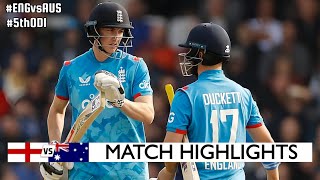 ENGLAND VS AUSTRALIA 5TH ODI MATCH HIGHLIGHTS 2024  AUS VS ENG MATCH HIGHLIGHTS [upl. by Sucrad708]