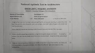 NATA EXAM sample drawing question papers [upl. by Kcirdnek301]