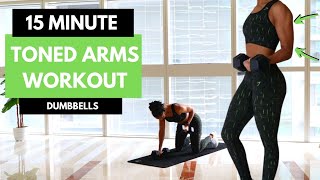 Toned Arms Workout  INTENSE 15 MIN  Lean Arms  Mr and Mrs Muscle [upl. by Gruchot]