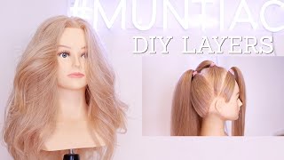 Layered Haircut  DIY 3 Simple Steps [upl. by Elleunamme]