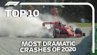 The 10 Most Dramatic Crashes of the 2020 F1 Season [upl. by Anestassia]