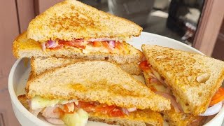 Easy Sandwich Recipe  10 mins Tawa Veg Sandwich  Club Sandwich [upl. by Falzetta]