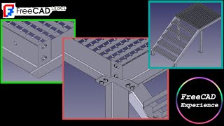 Outdoor Metal Stairs with FreeCAD 10 Part 6 [upl. by Hellman]