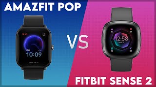 Amazfit Pop vs Fitbit Sense 2 Comparison [upl. by Pugh]