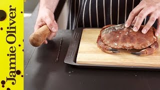 How To Prep Crab  Jamies Comfort Food  Pete Begg [upl. by Busey]