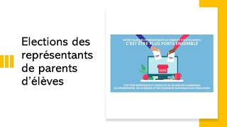 Voter pour vos représentants de parents délèves  Pkoi Comment [upl. by Cassiani]