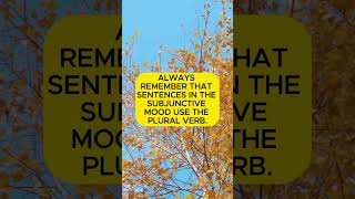 LBSV40 Subjunctive Mood Use the Plural Verb english grammar englishgrammar SubjunctiveMood [upl. by Alcock]