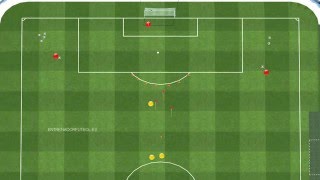 Ejercicio de futbol carrera en zig zag con finalización doble [upl. by Yordan763]